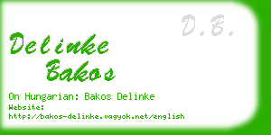 delinke bakos business card